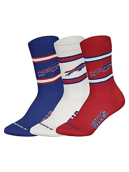 HUDDLE Freizeitsocken Buffalo Bills Crew (3-Paar) Casual Socken, Alltagssoc günstig online kaufen