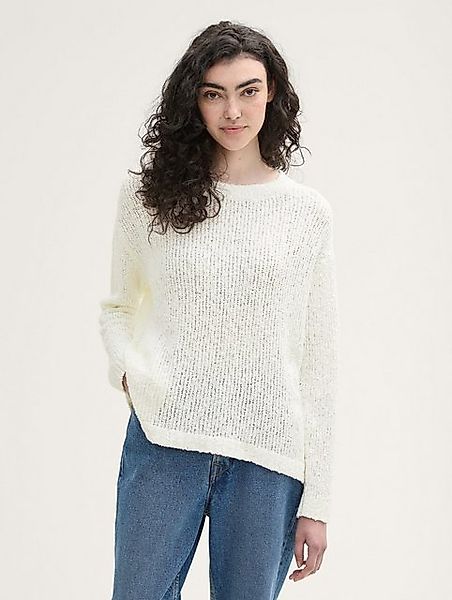 TOM TAILOR Denim Strickpullover Relaxed Bouclé Pullover günstig online kaufen