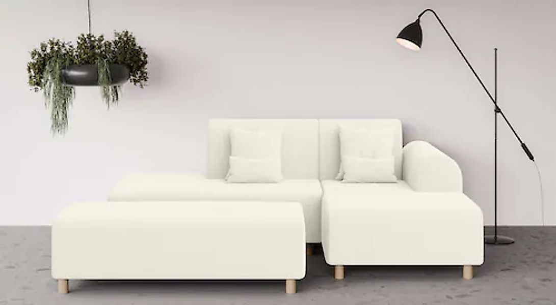 OTTO home Ecksofa »Suyala« L-Form mit Hocker günstig online kaufen