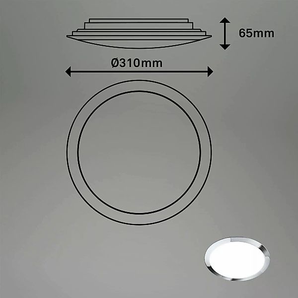 LED-Außendeckenleuchte 3766018 IP44, chrom günstig online kaufen