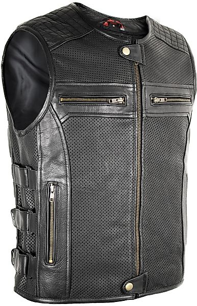 MDM Lederweste Herren Biker Lederweste Racing günstig online kaufen