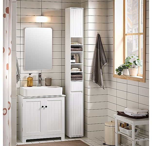 SoBuy Hochschrank BZR160, Badzimmerschrank schmal, Badezimmer Hochschrank m günstig online kaufen