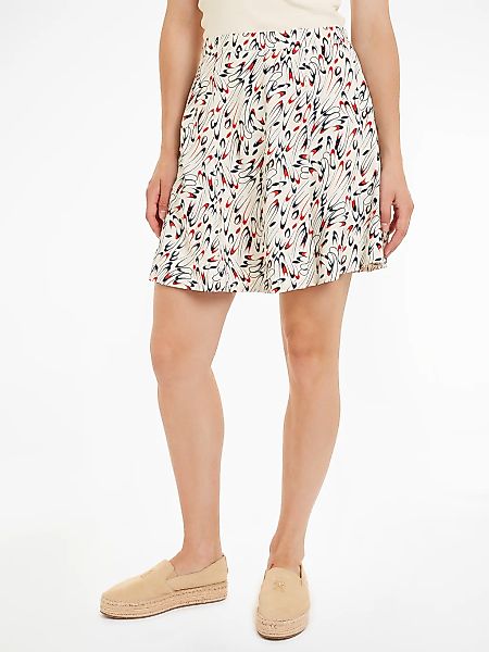 Tommy Hilfiger Minirock "SMALL RIBBON SHORT SKIRT" Webrock mit Allover-Must günstig online kaufen