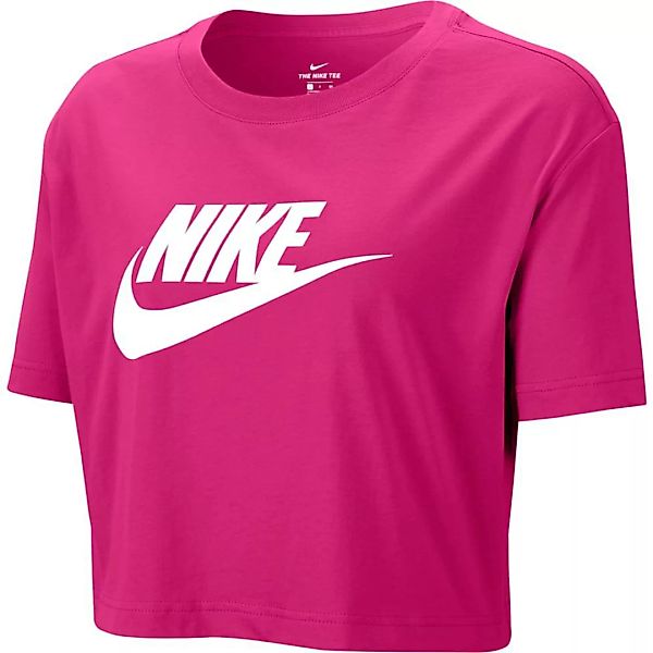 Nike Sportswear Essential Crop Kurzarm T-shirt M Fireberry / White günstig online kaufen
