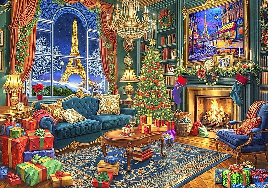 Bluebird Puzzle Puzzle Weihnachten in Paris, Puzzleteile günstig online kaufen