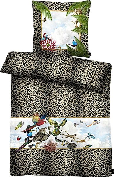 APELT Bettwäsche "Louis" 2 Stk. tlg. Herbstliches Rosen-und Herbstblumen-Mo günstig online kaufen