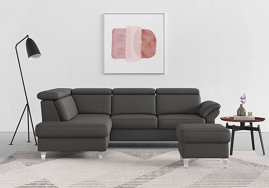 sit&more Ecksofa "Arngast L-Form" inklusive Kopfteilverstellung und Federke günstig online kaufen