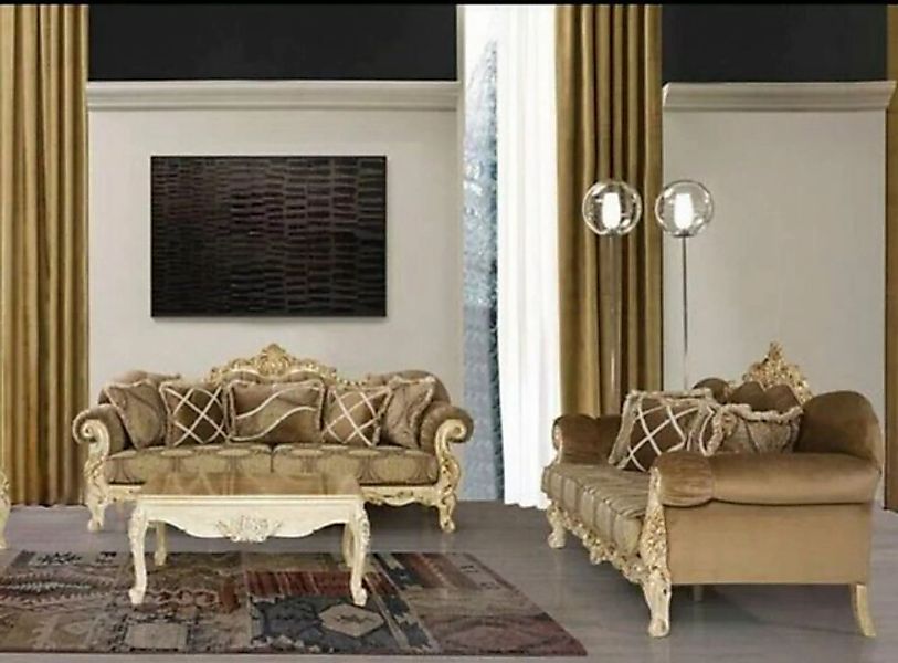 JVmoebel 3-Sitzer Sofagarnitur 3+3 Sitz Klassische Möbel Sofa Sofas Stoff W günstig online kaufen