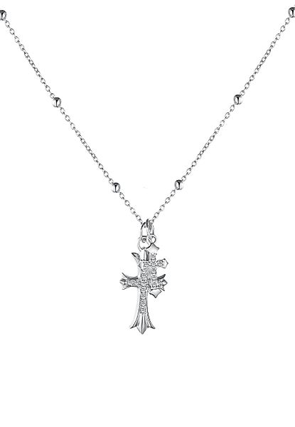BRELLATO Kreuzkette Damen Halskette Kreuz-Anhänger, Gotik günstig online kaufen