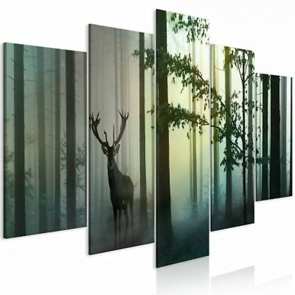 artgeist Wandbild Morning (5 Parts) Wide Green schwarz/grün Gr. 200 x 100 günstig online kaufen