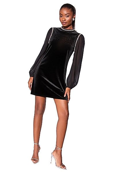 LIPSY Minikleid Lipsy Etui-Minikleid aus Samt mit Chiffonärmeln (1-tlg) günstig online kaufen