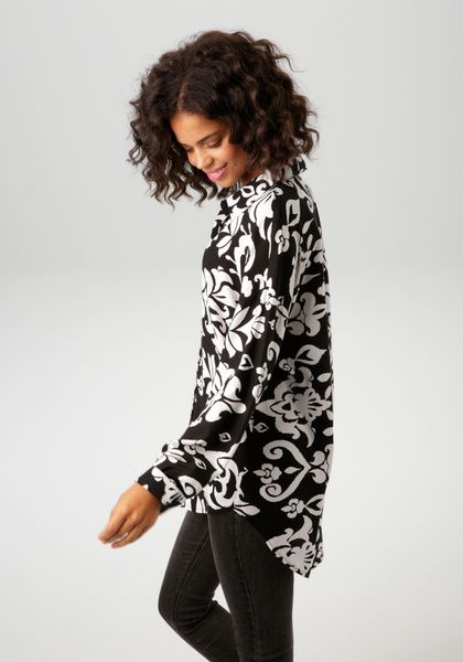 Aniston CASUAL Hemdbluse mit fantasievollem, großflächigen günstig online kaufen