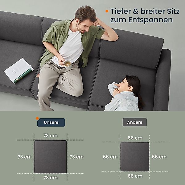 VASAGLE Sofaelement (1er Set), als Modul günstig online kaufen