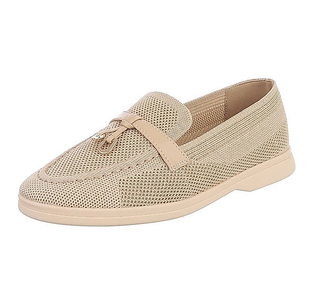 Ital-Design Atmungsaktive Loafers für Damen mit eleganter Schnalle Slipper günstig online kaufen