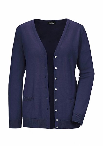 GOLDNER Strickjacke "Uni Merino-Cardigan Langarm" Reine Merinowolle günstig online kaufen