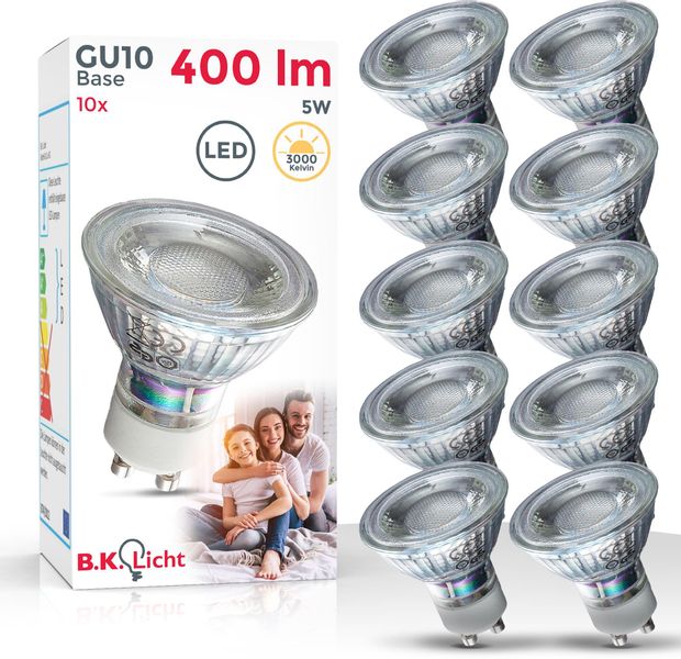 B.K.Licht LED-Leuchtmittel, GU10, 10 St., Warmweiß, günstig online kaufen