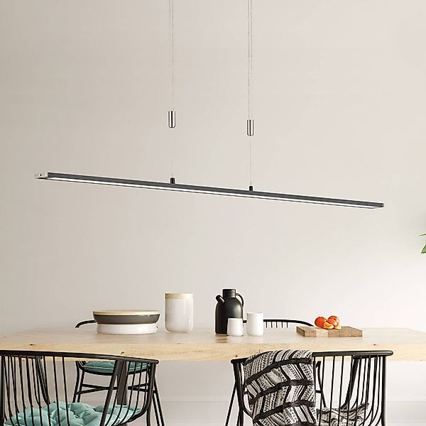 LED-Hängelampe Metz TW, CCT, Länge 160 cm, schwarz günstig online kaufen