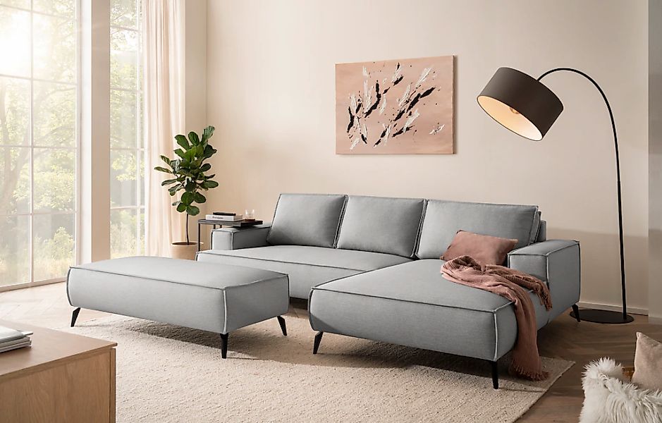 Home affaire Sitzgruppe "TVINNU, Polsterecke L-Form, Schlaffunktion, mit Ho günstig online kaufen
