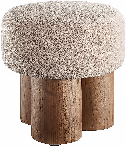 SalesFever Sitzhocker "mit Teddyfell-Sitzfläche – Großer Plüsch-Pouf" 1 Stk günstig online kaufen
