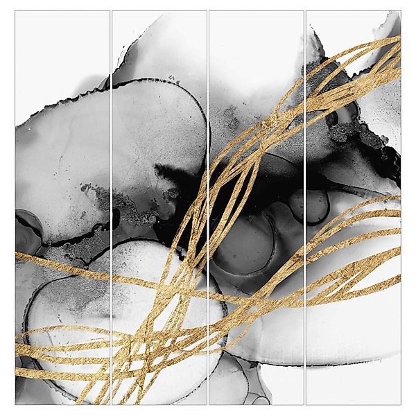 Bilderdepot24 Schiebegardine Flächenvorhang blickdicht Schwarze Tusche günstig online kaufen