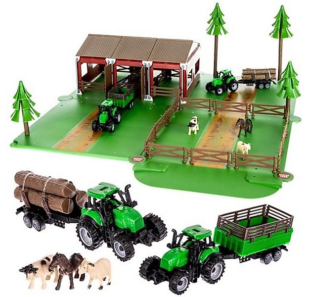 KRUZZEL Spielzeug-Traktor Bauernhof Traktor Tiere, (Spar-Set, 1-tlg., Bauer günstig online kaufen