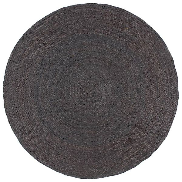 vidaXL Teppich Handgefertigt Jute Rund 240 Cm Dunkelgrau 1184026 günstig online kaufen