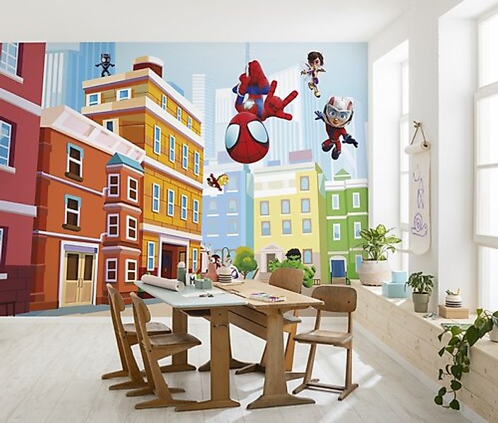 Komar Kindertapete »Marvel Spidey and His Amazing Friends City«, bedruckt günstig online kaufen