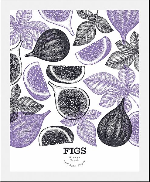 queence Bild »Figs«, Obst-Obst Bilder-Essen-Lebensmittel-Kunst-Abstrakt-Fig günstig online kaufen