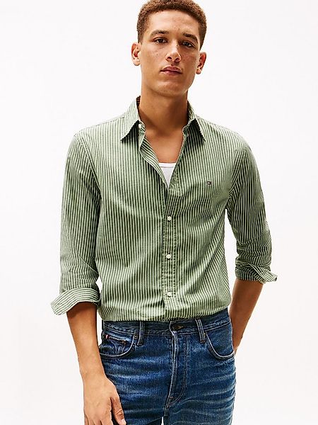 Tommy Hilfiger Langarmhemd CORE HAIRLINE POPLIN regular fit, Button-down-Kr günstig online kaufen
