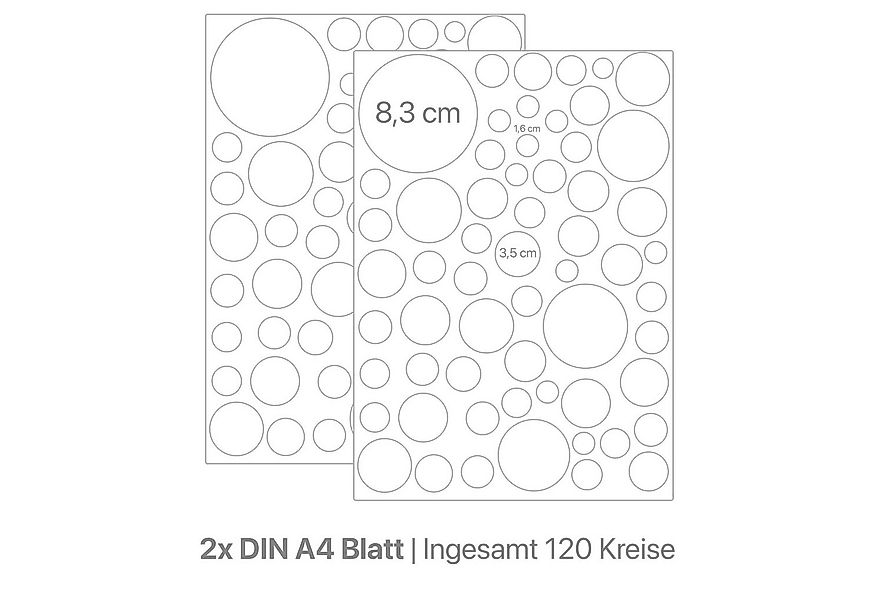 WANDKIND Wandtattoo Kreise Set 120 Stück V283 günstig online kaufen