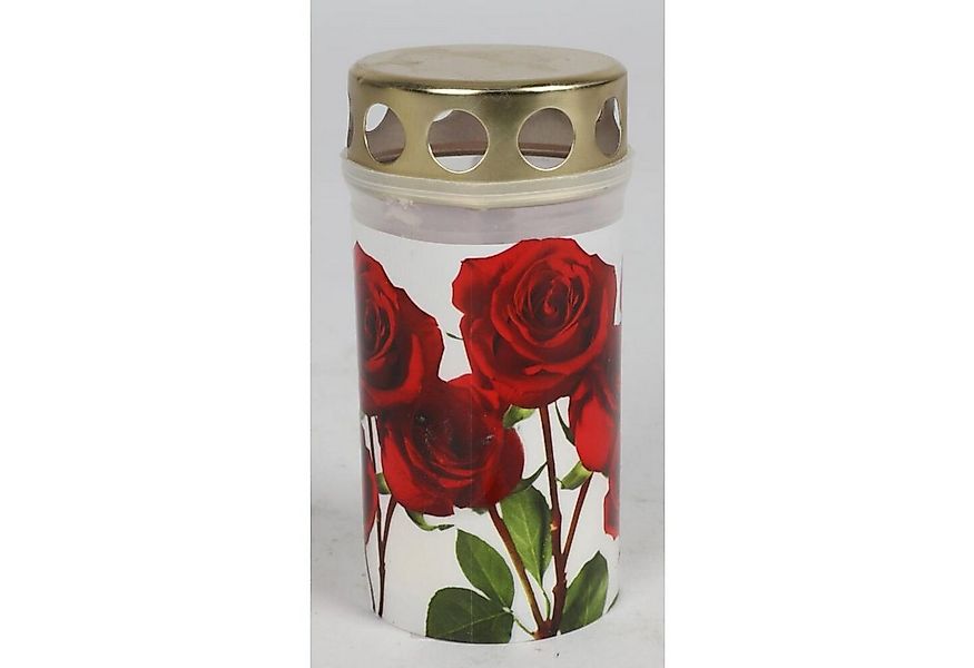 BURI Grabkerze 15x Grablicht Rosen Kerzen Leuchte Friedhof Schmuck Laterne günstig online kaufen