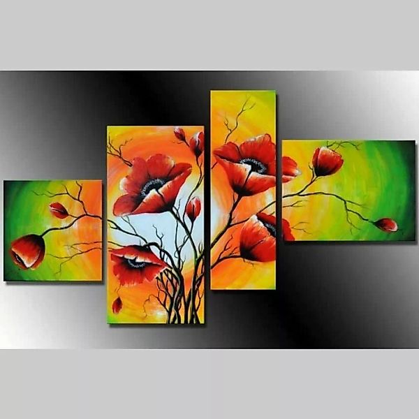 4 Leinwandbilder MOHN (2) 120 x 70cm Handgemalt günstig online kaufen