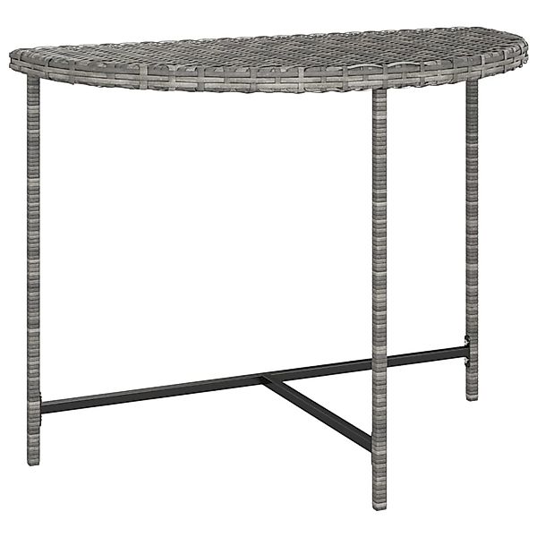 vidaXL Gartentisch Grau 100x50x75 cm Poly Rattan 316653 günstig online kaufen