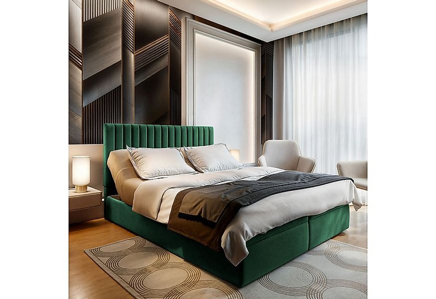 Masseno Boxbett MURLO 180x200 cm mit Bonell Matratze und Topper günstig online kaufen