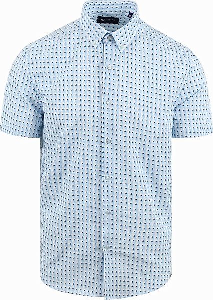 Suitable Short Sleeve Hemd Druck Blau - Größe L günstig online kaufen