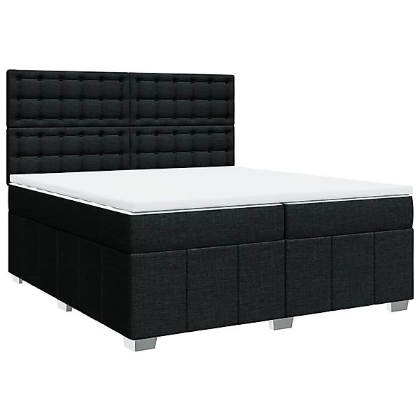 vidaXL Boxspringbett mit Matratze Schwarz 200x200 cm Stoff 3291791 günstig online kaufen