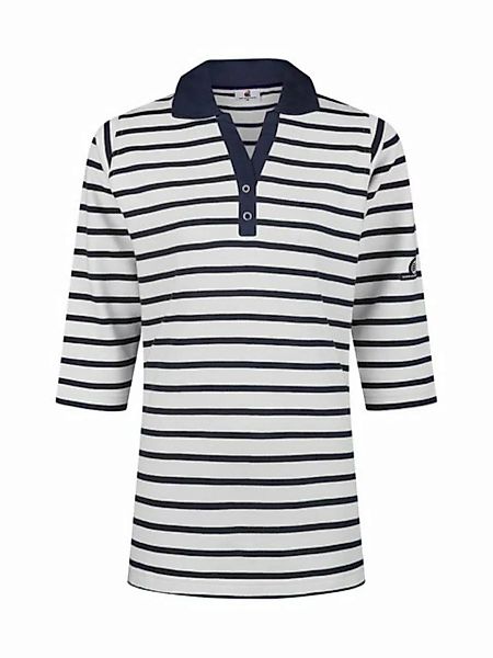 Wind sportswear T-Shirt Damen 3/4 T- Shirt mit Kragen modisch, gestreift günstig online kaufen