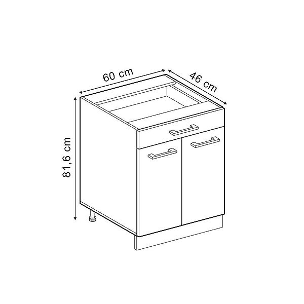 Vicco Unterschrank R-Line, Sonoma/Goldkraft Eiche, 60 günstig online kaufen