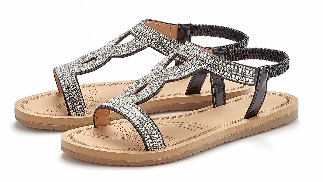 Vivance Sandale "Sandalette, Sommerschuh, offener Schuh", mit elastischen R günstig online kaufen