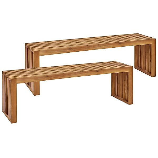 Beliani Gartenbank Heller Holzfarbton 40x150x45 günstig online kaufen