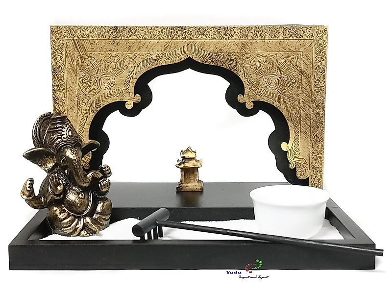 Yudu Dekofigur Zen-Garten mit Ganesha Figur Tempel Sand Nr:HY-1909 günstig online kaufen
