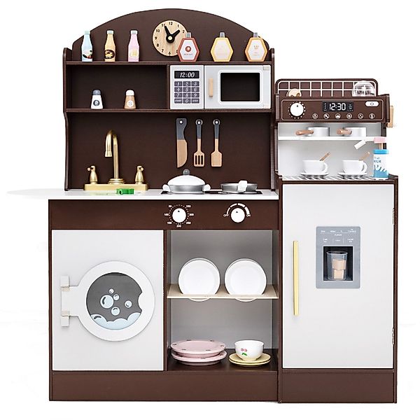 KOMFOTTEU Spielküche, Kinderküche Holzküche für Kinder günstig online kaufen
