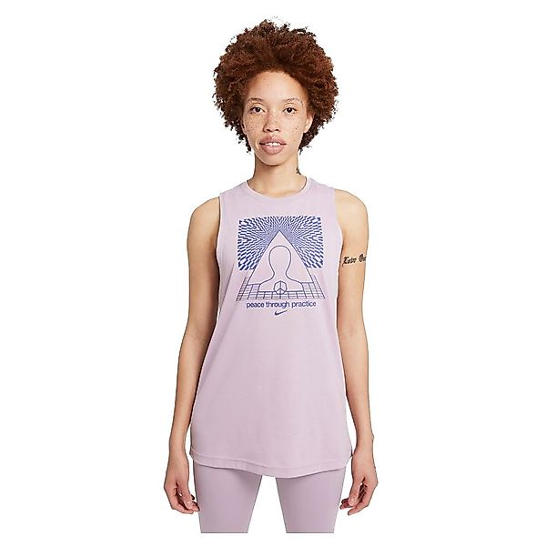 Nike Yoga Graphic Ärmelloses T-shirt XS Plum Fog günstig online kaufen