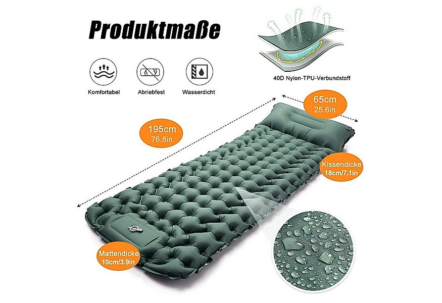 CALIYO Isomatte 2-Tlg Isomatte Outdoor, Isomatte Ultraleicht, Isomatte Camp günstig online kaufen