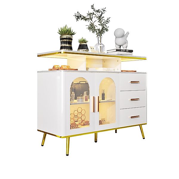 TWSOUL Sideboard Küchenschrank Sideboard mit 3 günstig online kaufen