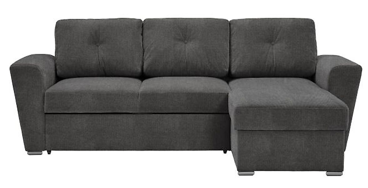 Ecksofa ca. 244x157x86 cm inkl. Liegefunktion und Stauraum Schwarz günstig online kaufen