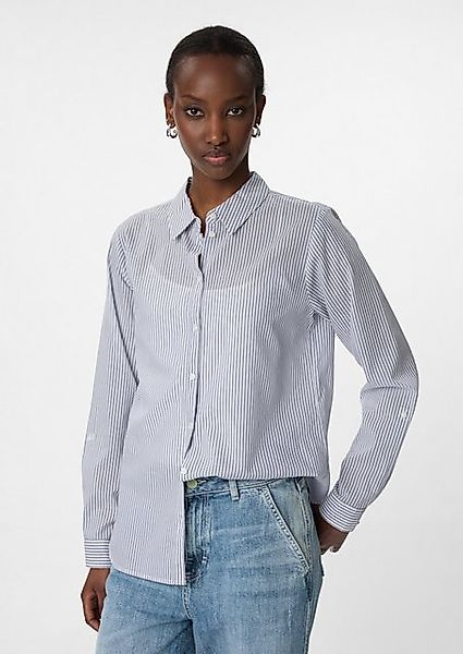 comma casual identity Langarmbluse Gestreifte Hemdbluse mit Detail am Ärmel günstig online kaufen