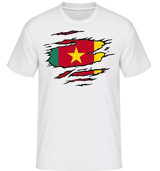 Ripped Flag Cameroon · Shirtinator Männer T-Shirt günstig online kaufen