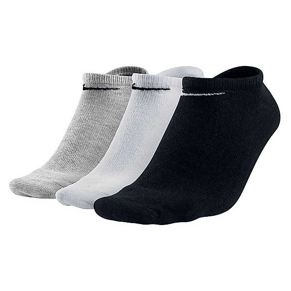 Nike Value No Show Socken 3 Paare EU 34-38 Grey Heather / Black / White günstig online kaufen