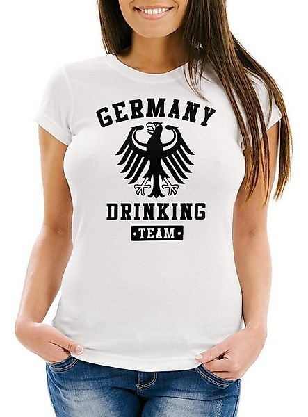 MoonWorks Print-Shirt Damen T-Shirt Germany Drinking Team Adler Trinken Sli günstig online kaufen